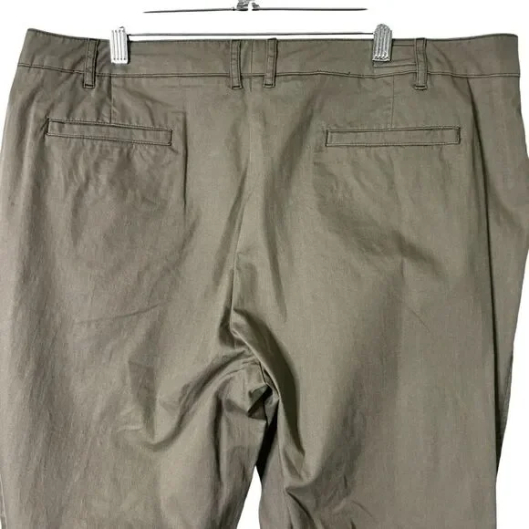 Pendelton Essential Pants Size‎ 18 Green Cotton Straight Leg TH173-82908 NEW - Picture 4 of 12